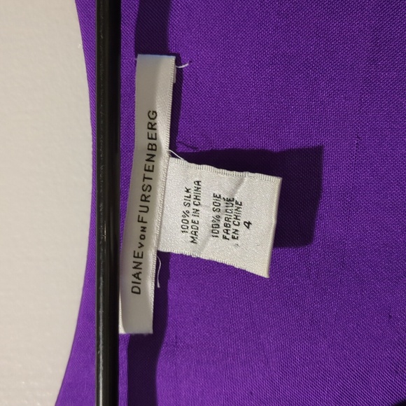 Diane Von Furstenberg purple silk dress size 4 - Picture 3 of 8